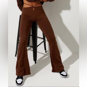 Motel Rocks Brown Flared Pants